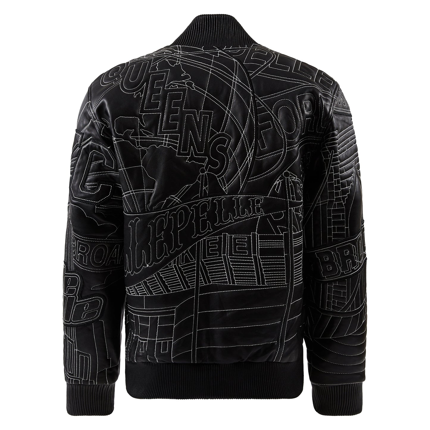 NYC Boro Quilted Jacket | Black/White