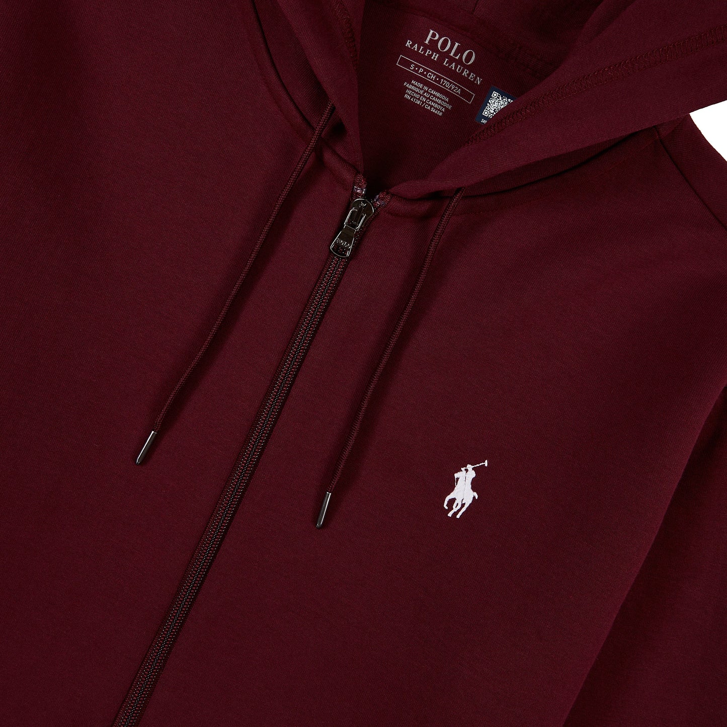 Double-Knit Zip Up Hoodie | Classic Wine