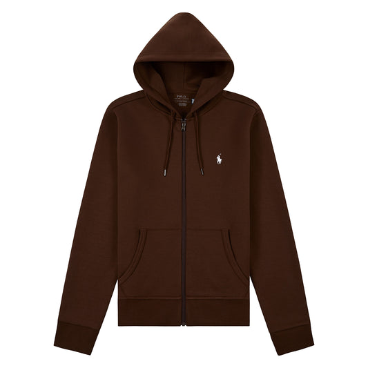 Double-Knit Zip Up Hoodie | Branch Brown