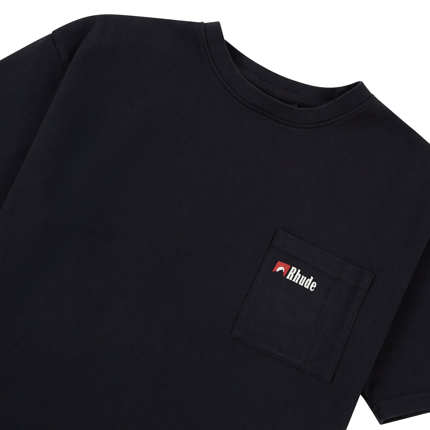 Moonlight Wolf Pocket Tee | Black/White/Red