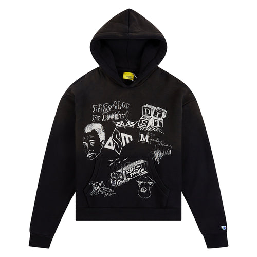 Doodle Hoodie | Vintage Black