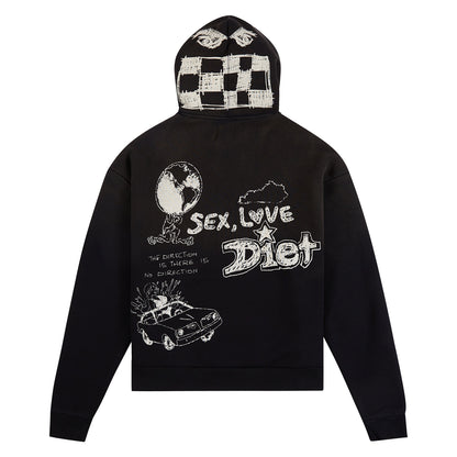 Doodle Hoodie | Vintage Black