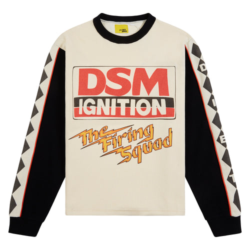 Ignition Waffle L/S Tee | White/Black