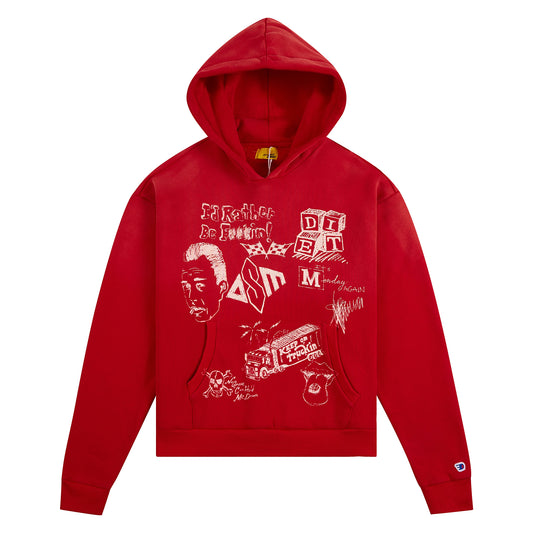 Doodle Hoodie | Red