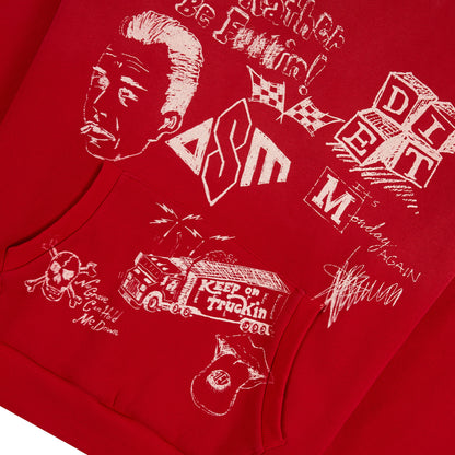 Doodle Hoodie | Red