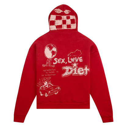 Doodle Hoodie | Red