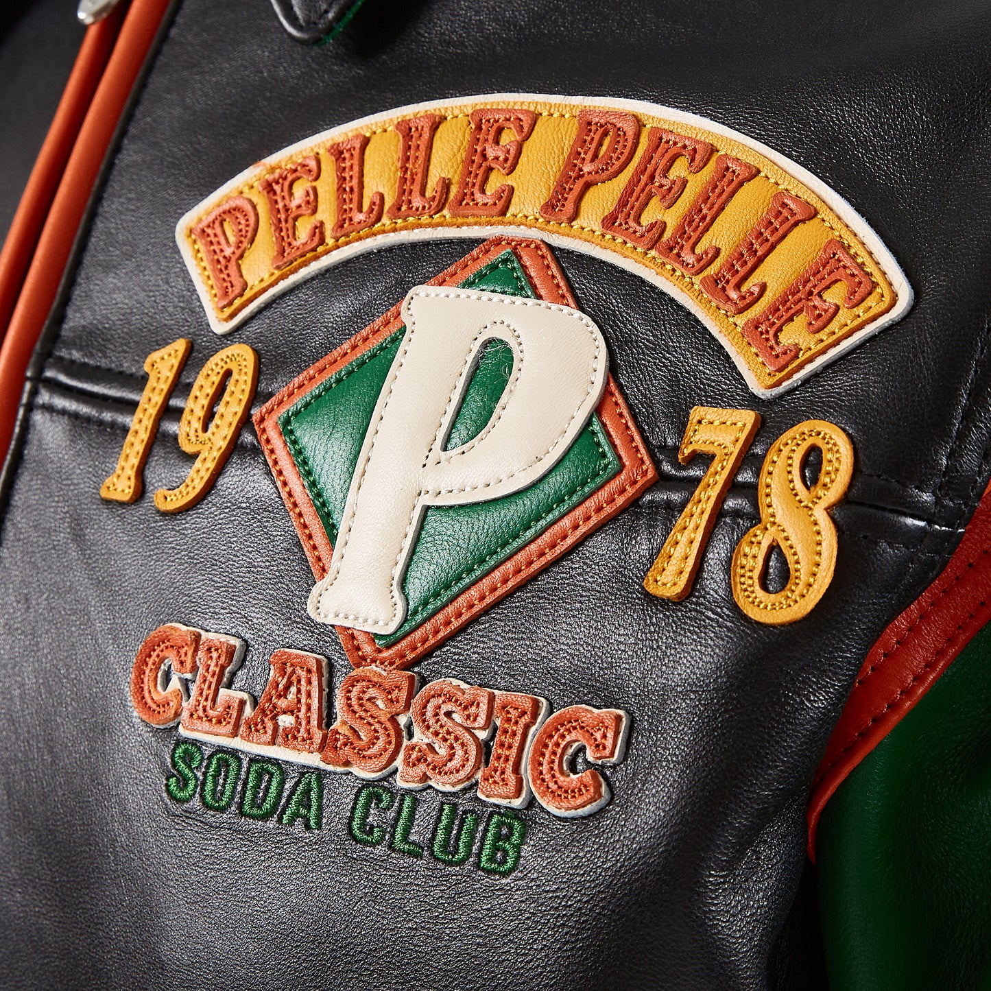 American Soda Club Jacket | Black/Jet Green/Orange