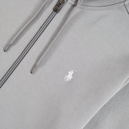 Double-Knit Full Zip Hoodie | Soft Grey