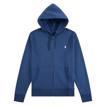 Double-Knit Full Zip Hoodie | Night Navy