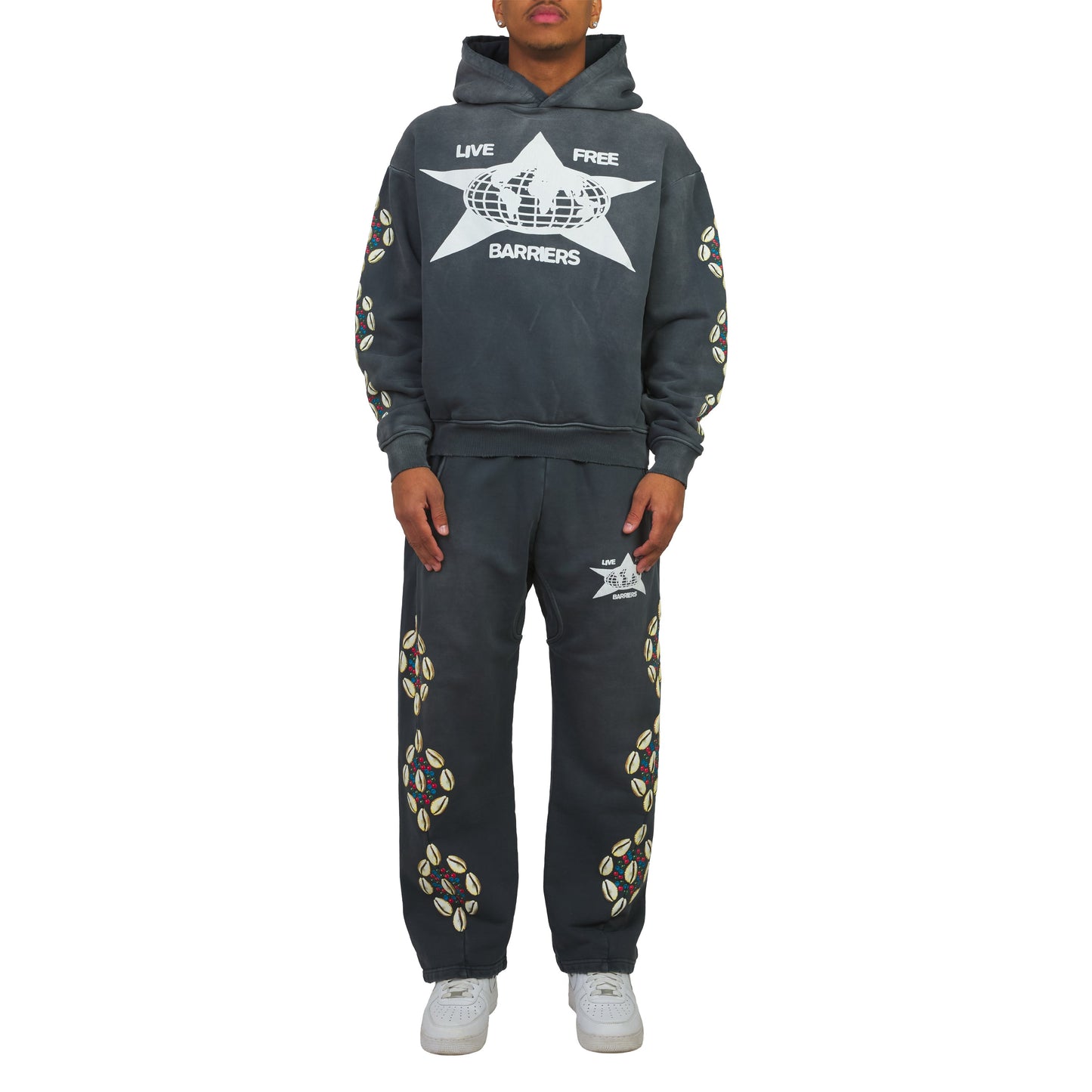 Cowrie Shell Hoodie | Black