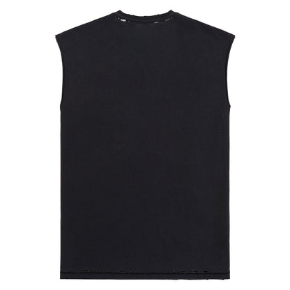 Sequin Script Sleeveless Tee