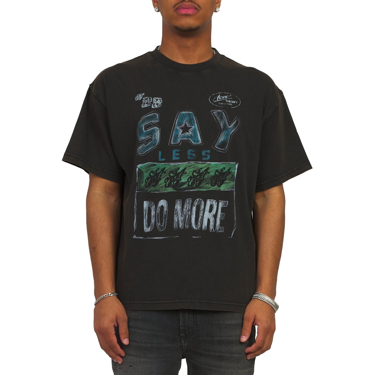 Say Less Do More Tee | Black