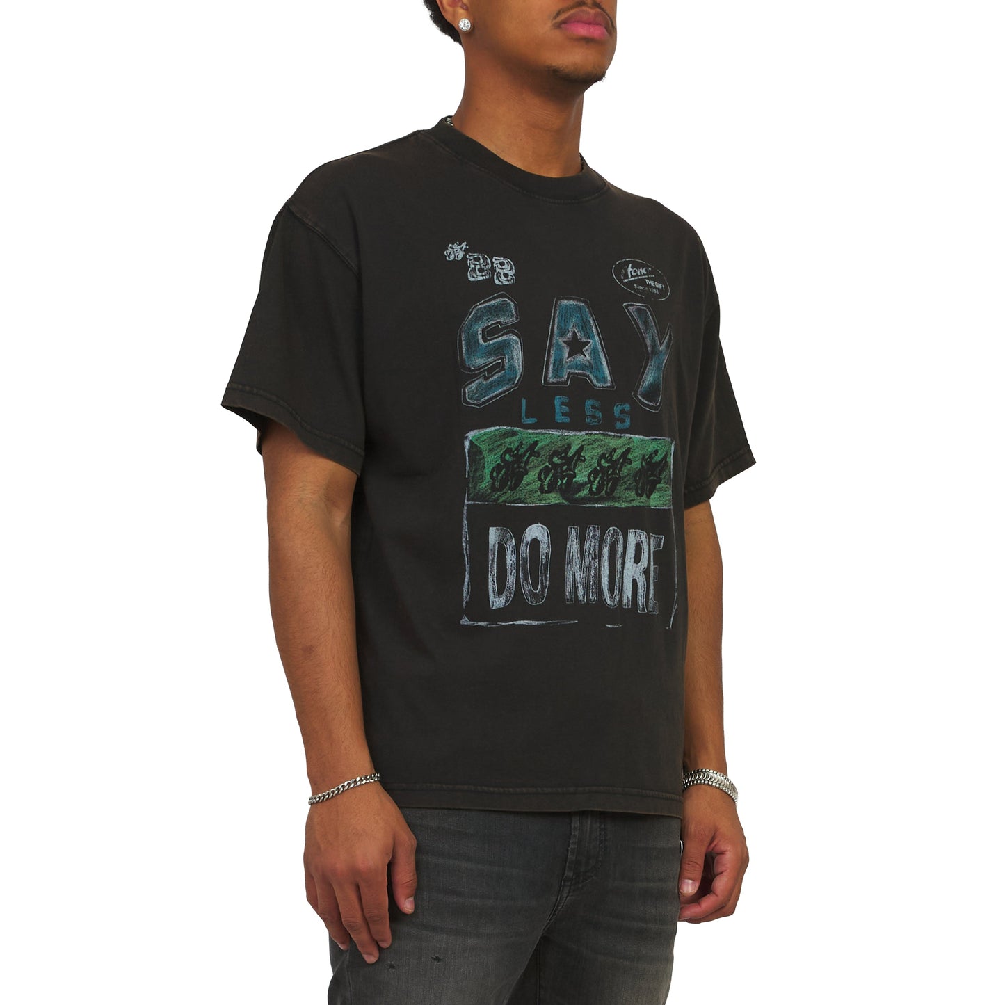 Say Less Do More Tee | Black