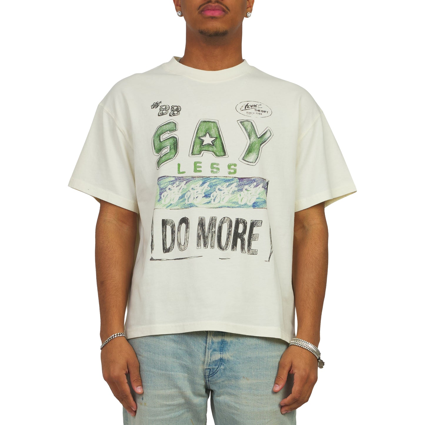 Say Less Do More Tee | White
