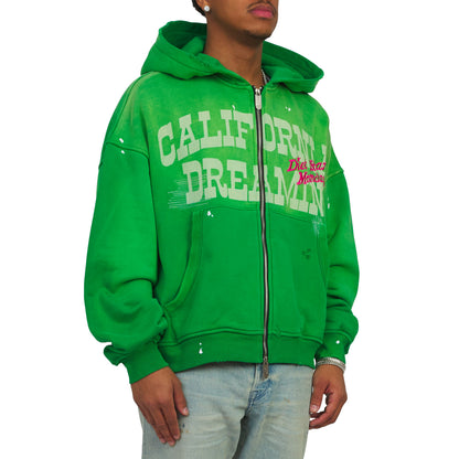 California Dreaming Full Zip Hoodie | Green