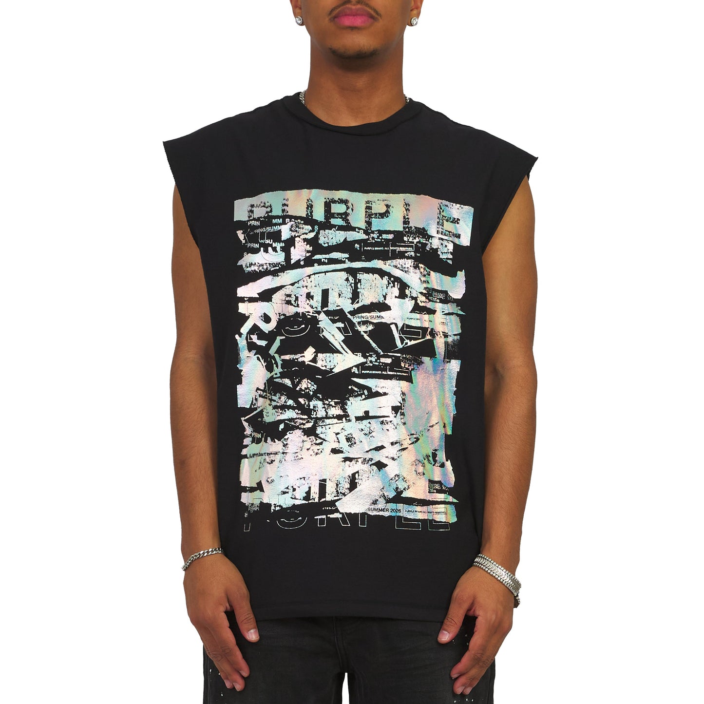 Foil Sleeveless Tee