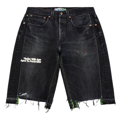 Monroe Triple-Wide Denim Short | Denim Black