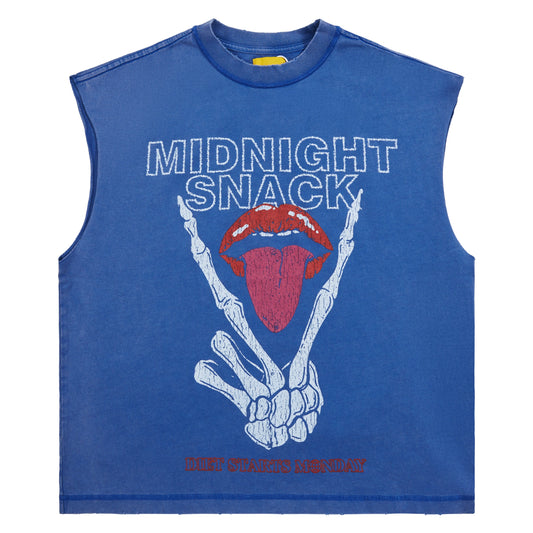 Midnight Snack Sleeveless Tee | Blue
