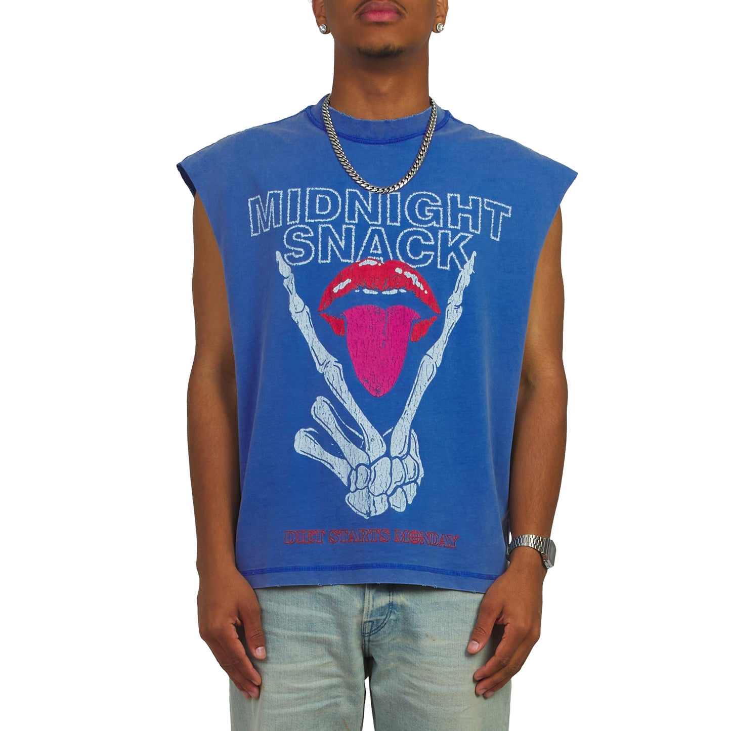 Midnight Snack Sleeveless Tee | Blue