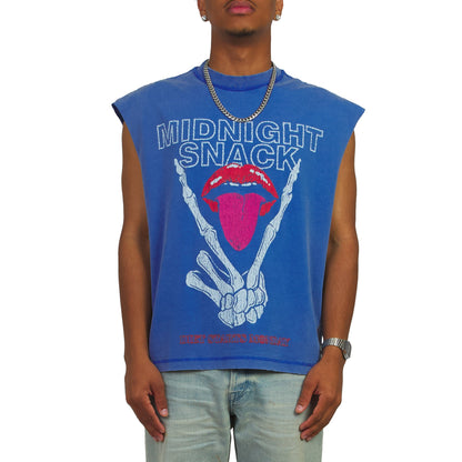 Midnight Snack Sleeveless Tee | Blue