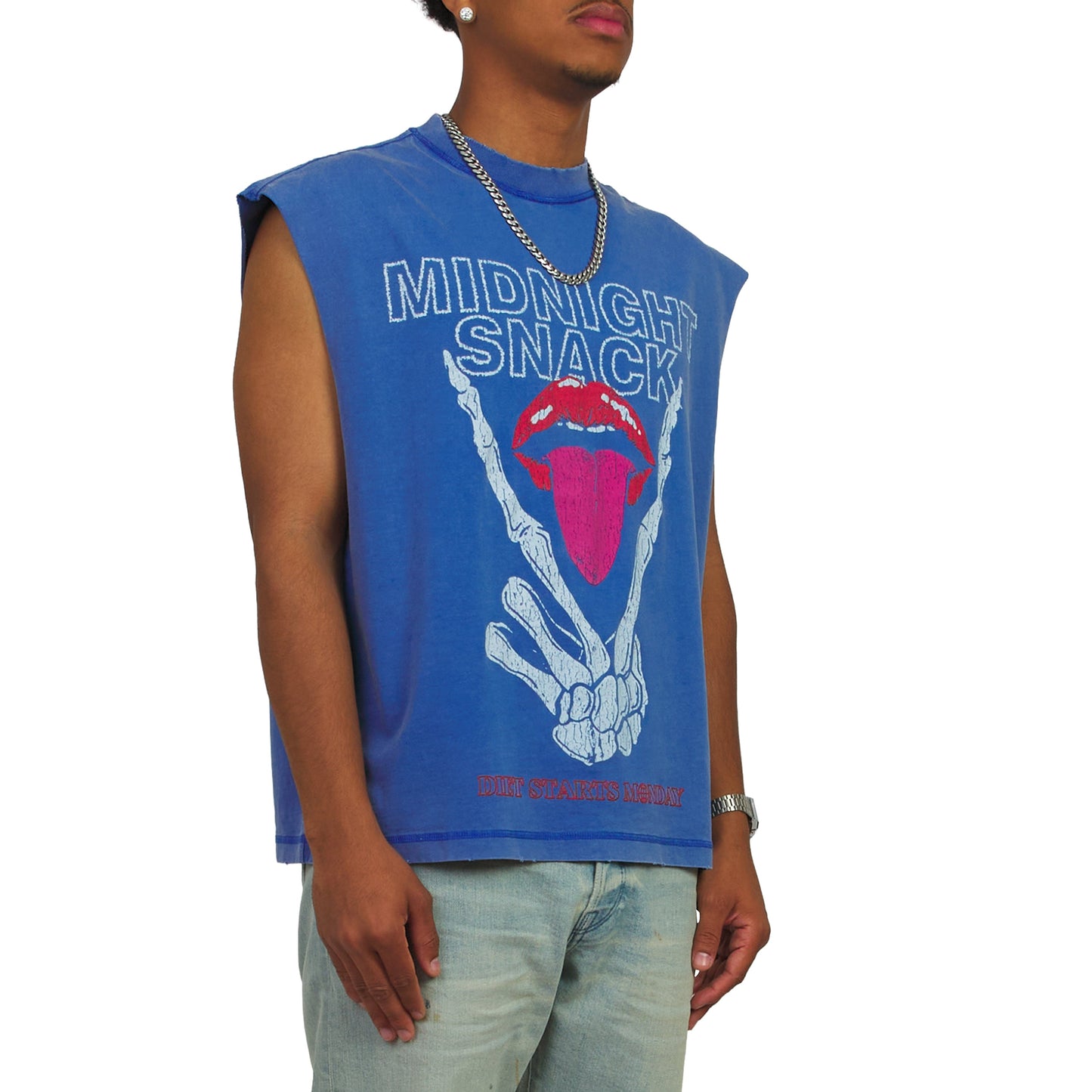 Midnight Snack Sleeveless Tee | Blue