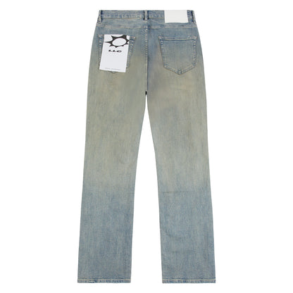 Dirty Ripped Flare Denim