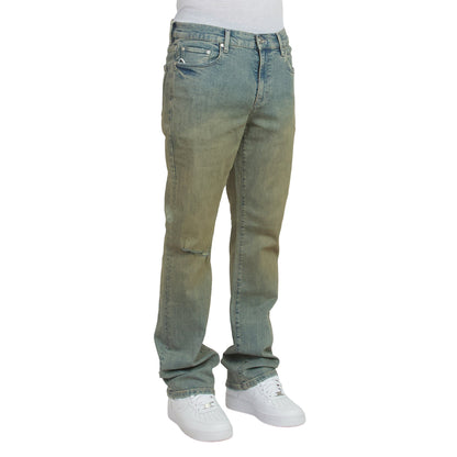Dirty Ripped Flare Denim