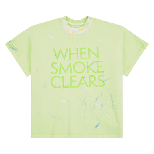 Paint Thrashed Tee | Mint Green