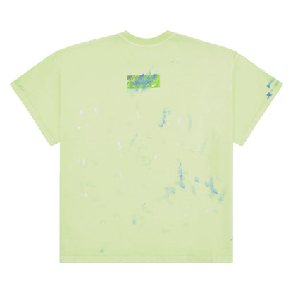 Paint Thrashed Tee | Mint Green