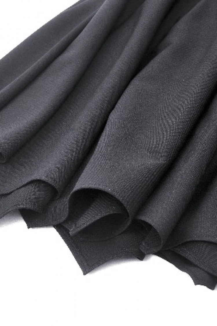 Black High Waisted Batwing Hem Women's Gothic Lolita Short Skirt