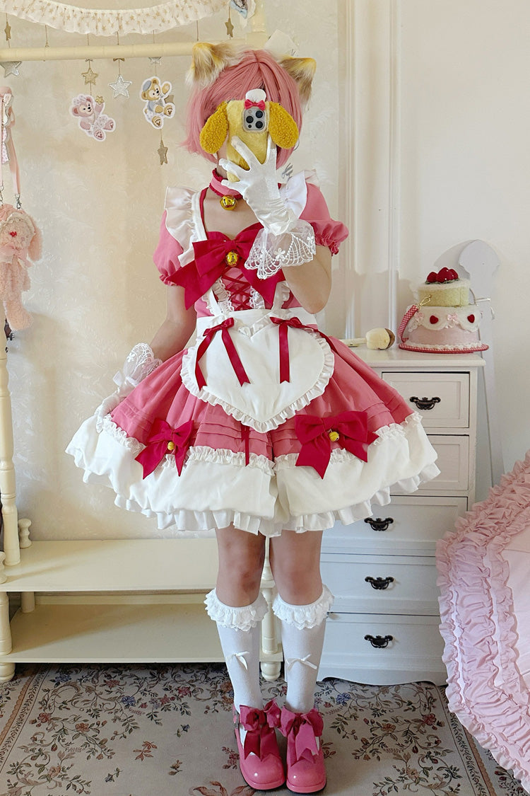 Bell Meow Ruffle Bowknot Sweet Lolita Skirt Set 5 Colors