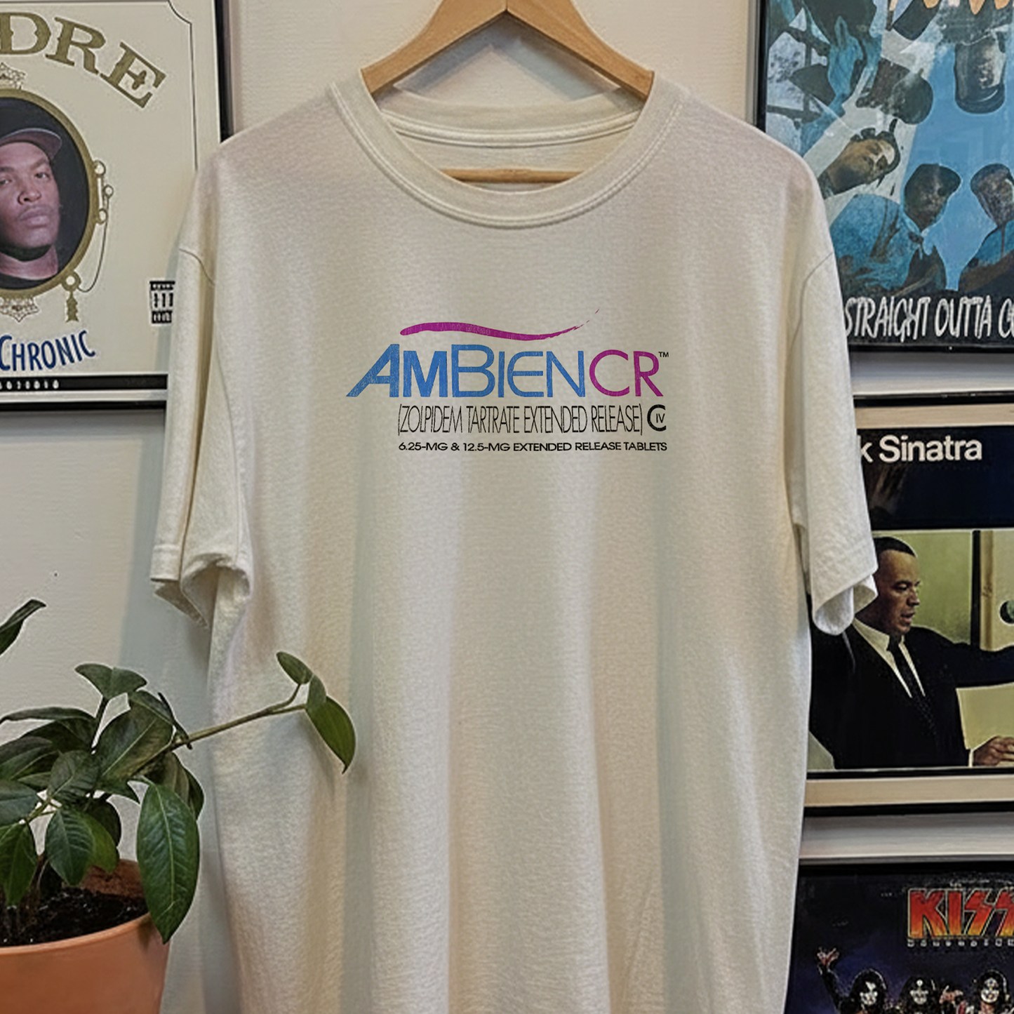 Rare Ambien CR Washed White Tee