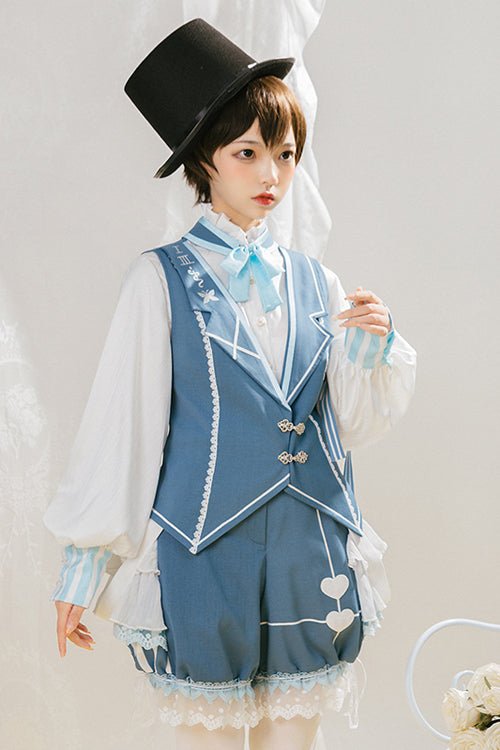 Alice Detective Retro Genuine White Ouji Lolita Blouse