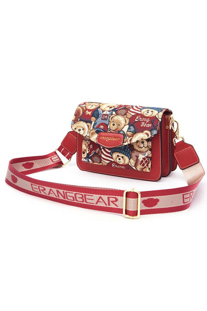 Bear Print Sweet Lolita Crossbody Bag 3 Colors