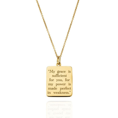 Gold Personalised Verse Necklace