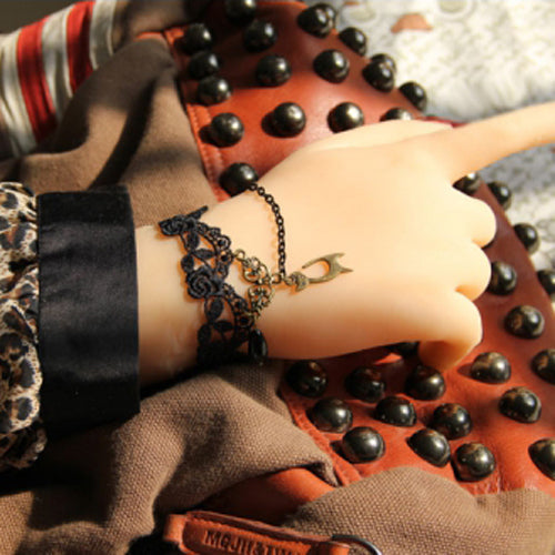 Black Fashion Simple Bride Lace Fringe Female Sweet Bracelet