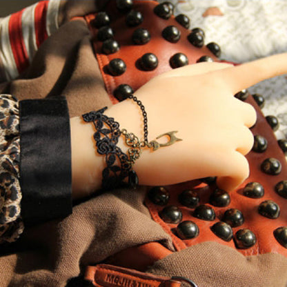 Black Fashion Simple Bride Lace Fringe Female Sweet Bracelet