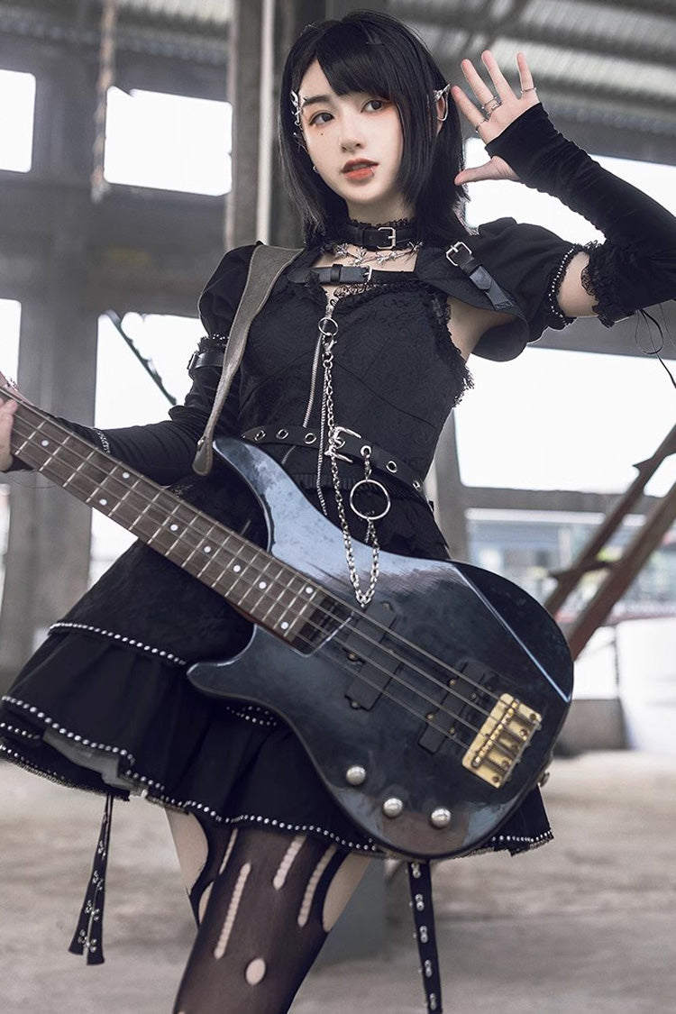 Black Letters and Poems Gothic Punk Lolita JSK Dress