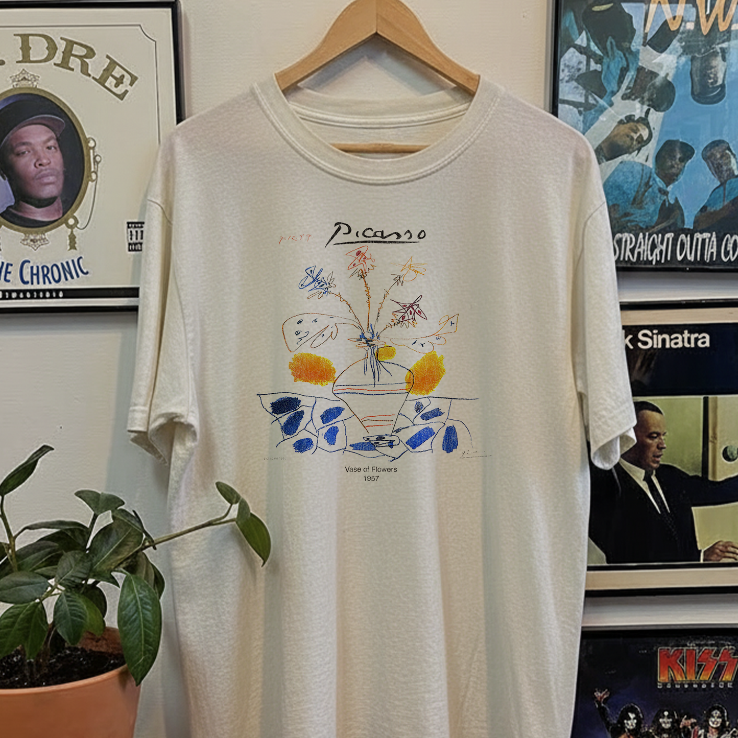 Rare Picasso Vase of Flowers Washed White Tee