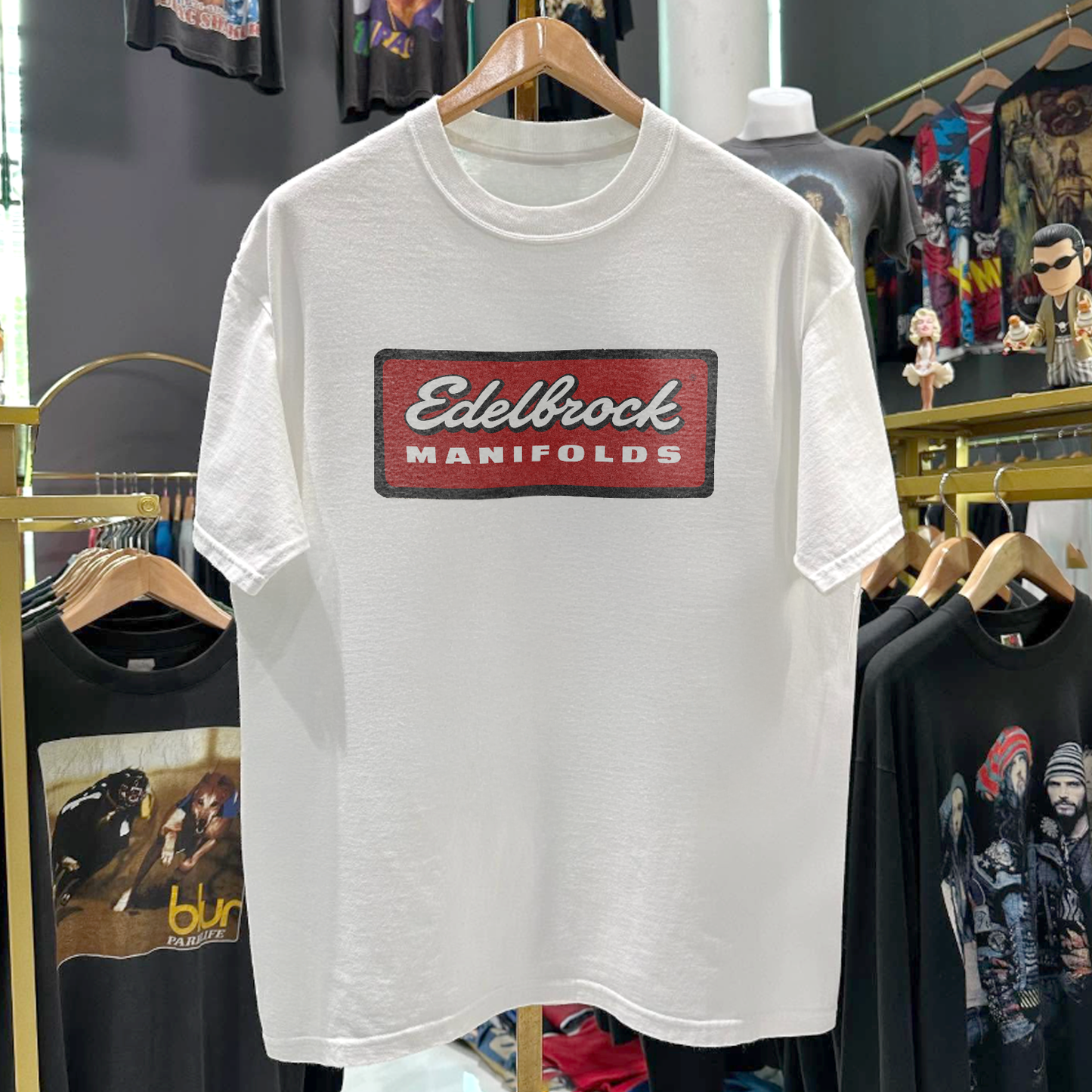 90s Edelbrock Manifolds Rare Washed White T-Shirt