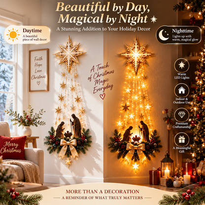 🎄 FINAL HOURS — SAVE 49% TODAY! 🎄 🌟 Bethlehem Star of Hope™ – Illuminated Nativity Wall Décor ✨