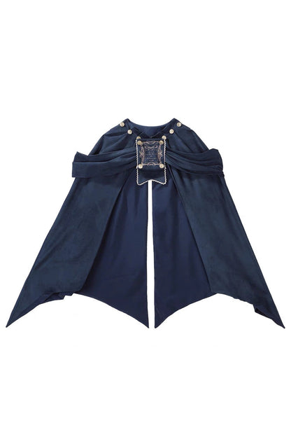 Beige [Morning Mist Coast] Stand Collar Long Sleeves Ruffle Embroidery Vintage Elegant Lolita Skirt Dress Set
