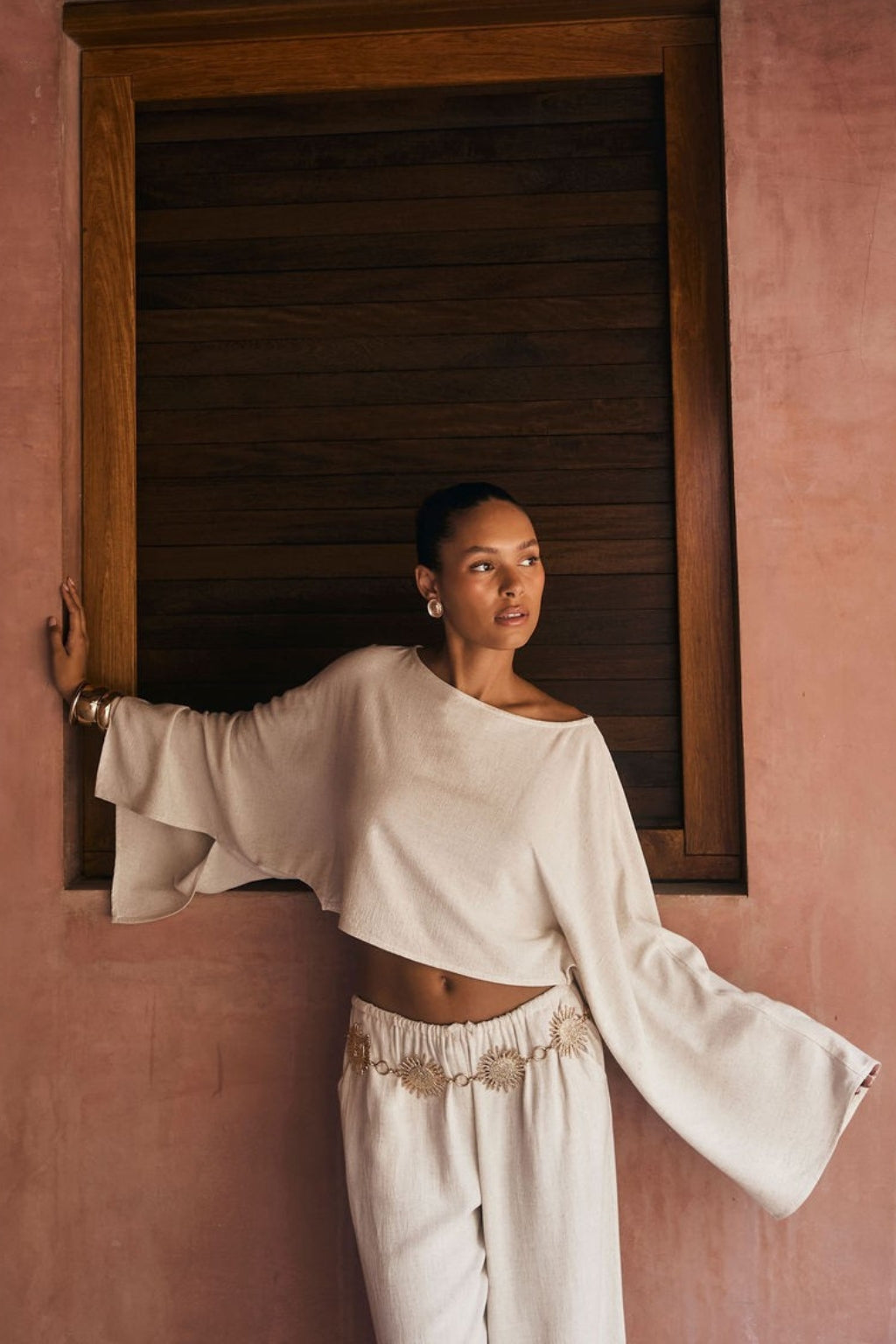 Clear Breeze White Linen Top