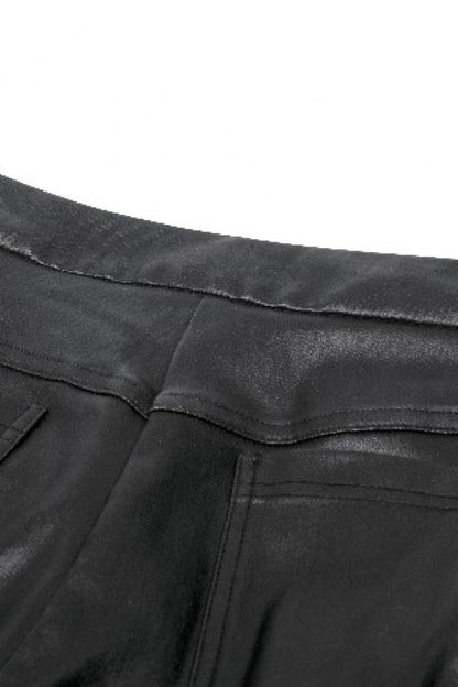 Black Asymmetric Studded Women's Punk Pants