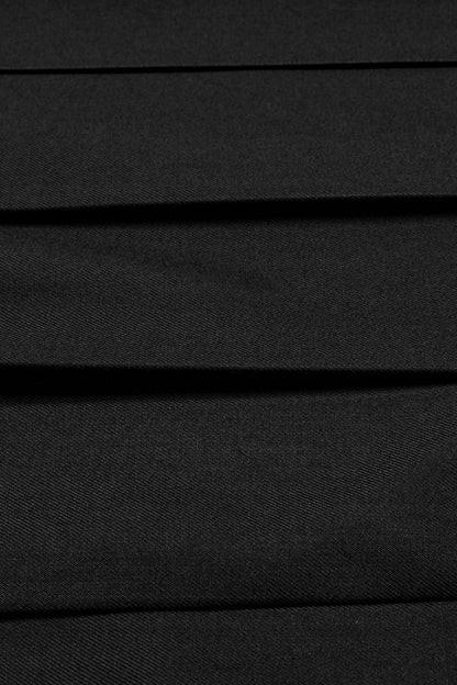 Black Asymmetric Buckle Men's Punk Pleated Skirt