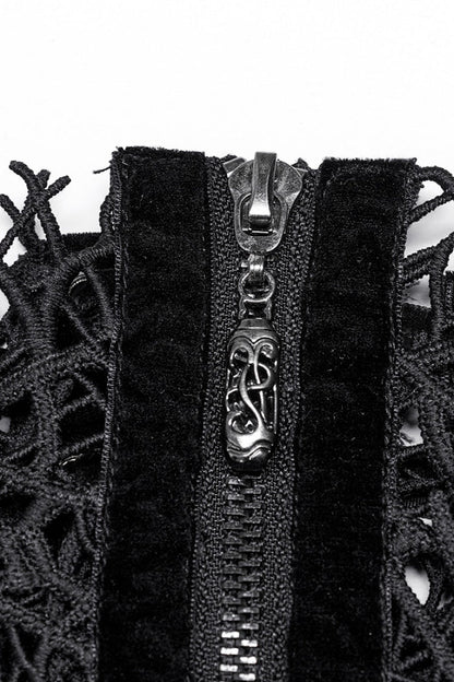 Black Hollow Mesh Women's Gothic Girdle