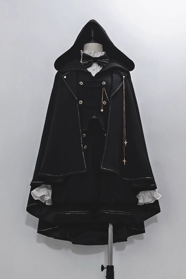 Black Anxious Rabbit Ouji Fashion Gothic Lolita Cloak