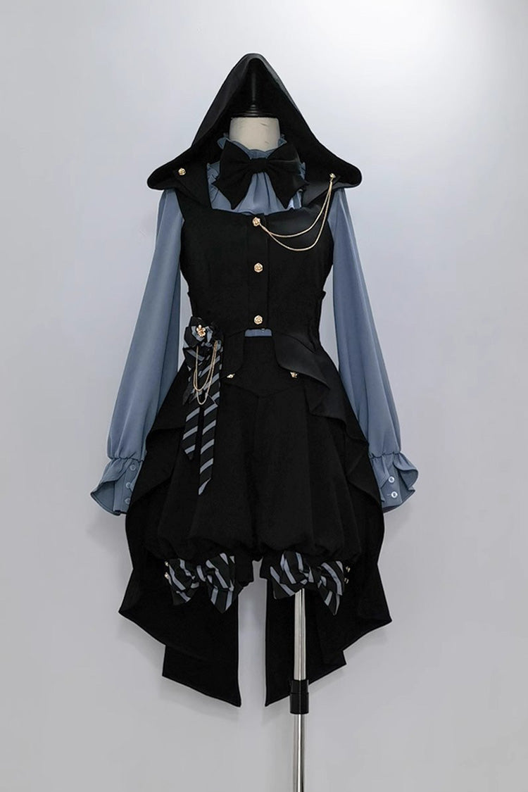 Black Narrative Maxim Hooded Ouji Fashion Gothic Lolita Vest