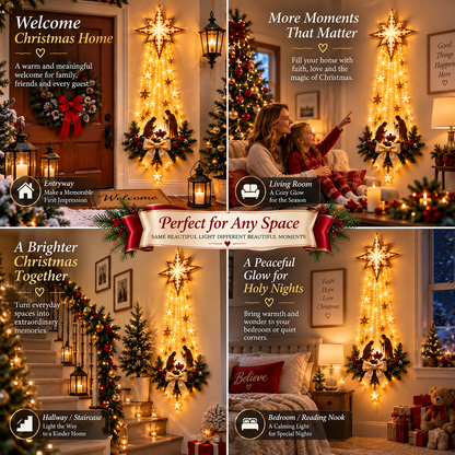 🎄 FINAL HOURS — SAVE 49% TODAY! 🎄 🌟 Bethlehem Star of Hope™ – Illuminated Nativity Wall Décor ✨