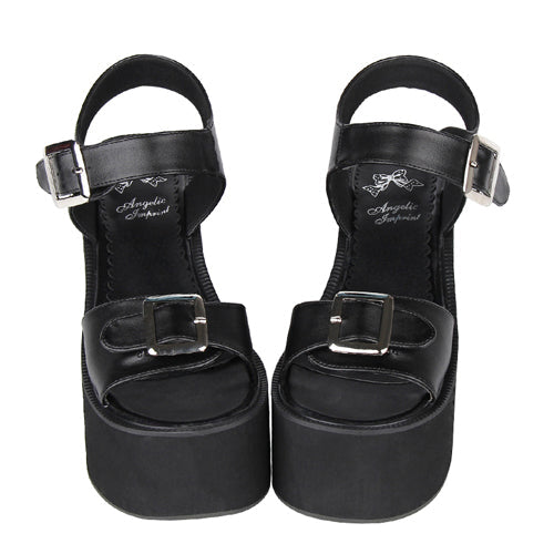 Black And White Platform Sweet Lolita Sandals